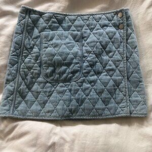 Blank NYC Quilted wrap Mini skirt Blue Size 30